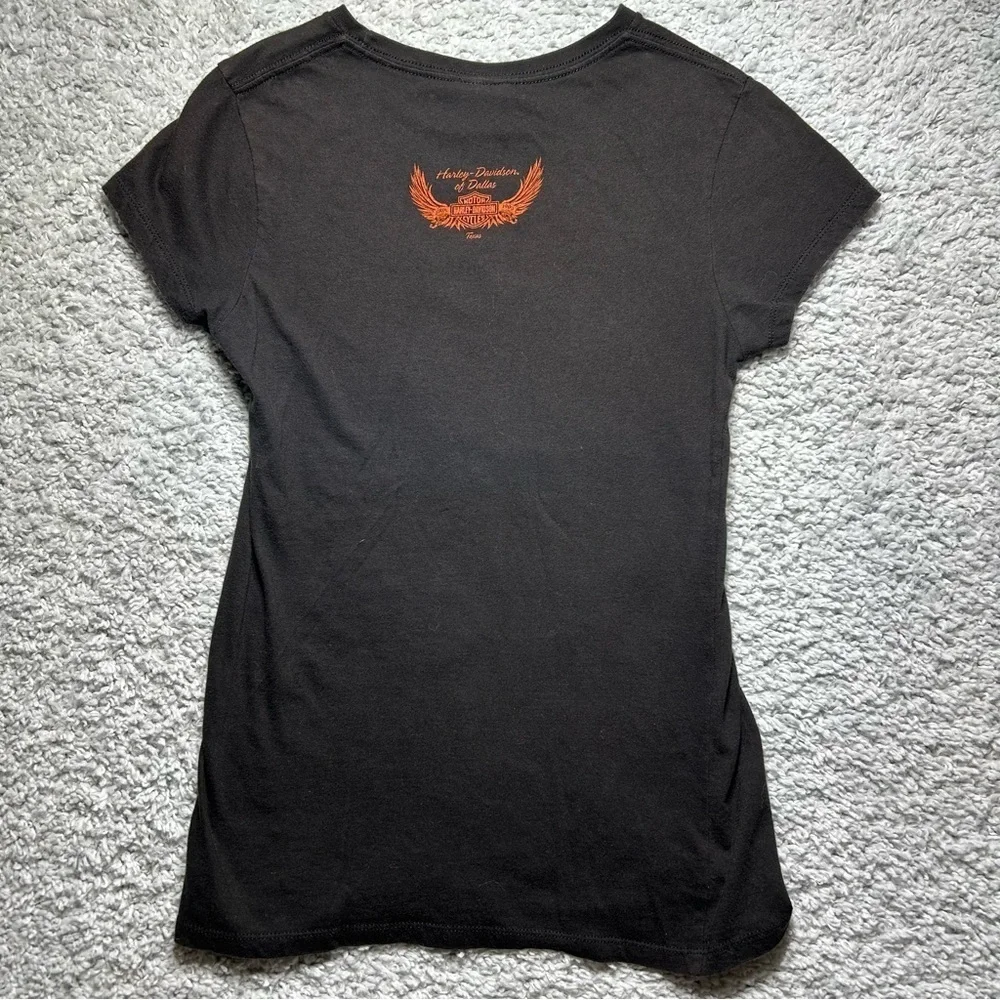 Harley Davidson Shirt Womens Small Crewneck Tee Graphic Vintage Glowing Moto